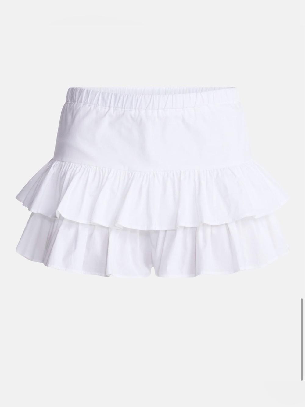 No Boundaries White Tiered Ruffle Skort